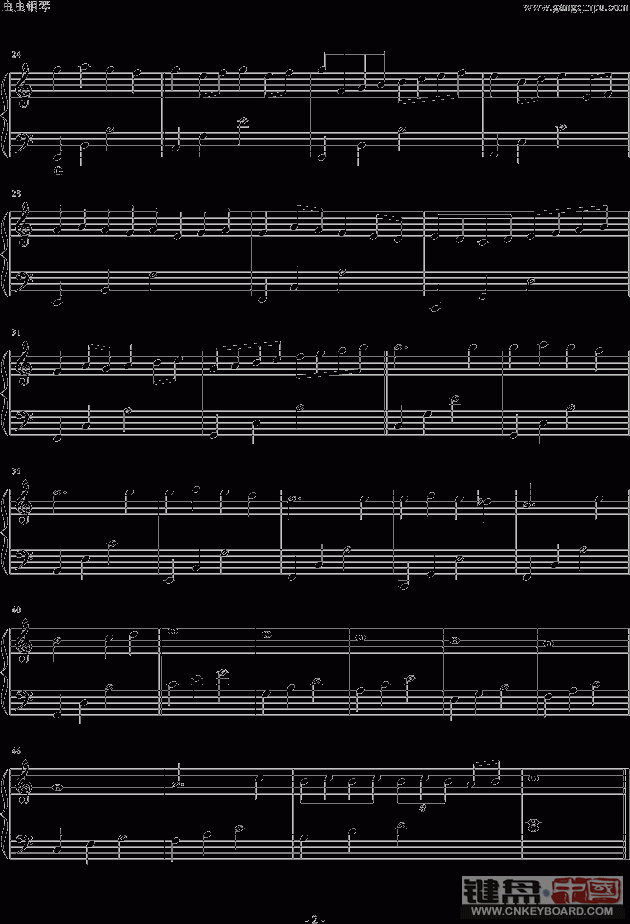 初学版《卡农》钢琴谱-◇五线谱简谱总谱下载
